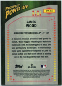 James Wood 2024 Bowman Chrome Prospect Power-Up Refractor Card #PP-14