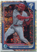 Justin Crawford 2024 Bowman Chrome Prospects Mini Diamond Refractor Card #BCP-17