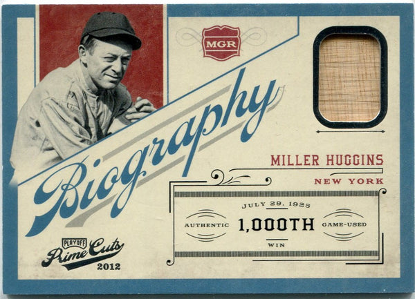 Miller Huggins 2012 Panini Prime Cuts Bat Relic Card #16 51/99