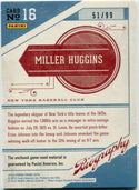 Miller Huggins 2012 Panini Prime Cuts Bat Relic Card #16 51/99