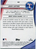 Jack Leiter 2024 Bowman's Best Blue X-Fractor RC #68 142/150