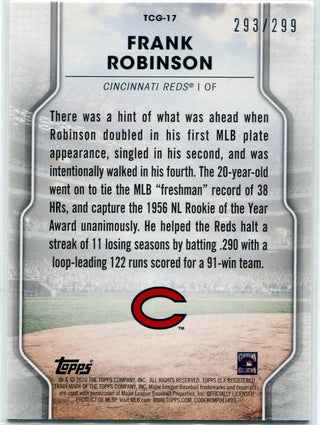 Frank Robinson 2020 Topps Of The Class Greats Rainbow Foil Card #TCG-17 293/299