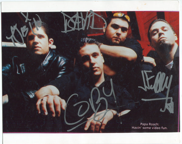 Papa Roach Autographed 8x10 Photo