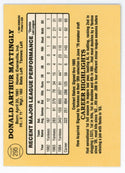 Don Mattingly 1985 Donruss Unsigned Card #295
