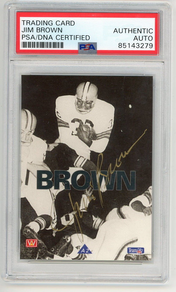 Jim Brown Autographed Trading Card PSA Authentic Auto