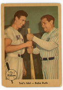 Ted Williams 1959 Fleer Baseball Card #2 Ted's Idol - Babe Ruth