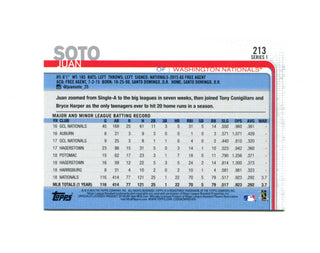 Juan Soto 2019 Topps All Star Rookie #213 Card