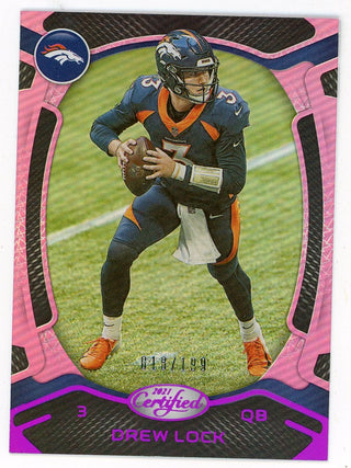 Drew Lock 2021 Panini Certified Pink Chrome #40