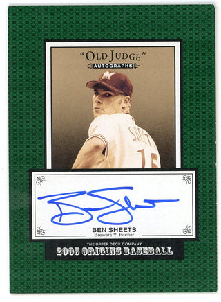 Ben Sheets Autographed 2005 Upper Deck Origins #BS