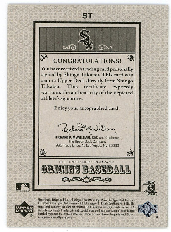 Shingo Takatsu Autographed 2005 Upper Deck Origins #ST