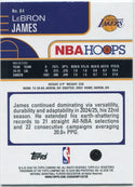 LeBron James 2025 - 2026 Topps NBA Hoops Rainbow Foil Card #84