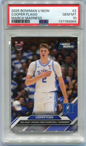 Cooper Flagg 2025 Bowman U Now March Madness Card #2 PSA Graded 10