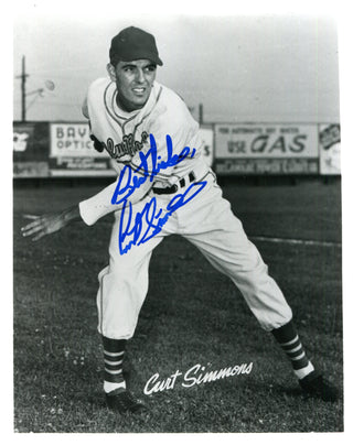 Curt Simmons Autographed 8X10 Photo