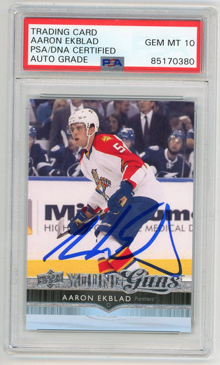 Aaron Ekblad Autographed 2014-15 Upper Deck Young Guns #225 PSA 10