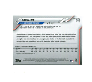 Gavin Lux 2020 Topps Complete Series #292 Card