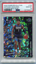 Anthony Edwards 2020 - 2021 Panini Revolution Chinese New Year Parallel RC #125 PSA Graded 10