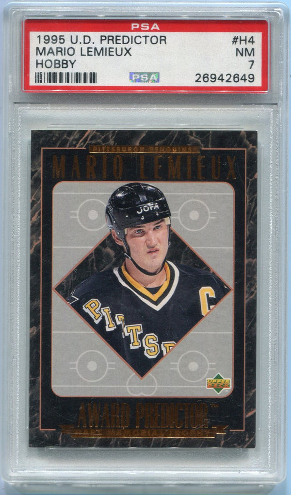 Mario Lemieux 1995 Upper Deck Predictor Card #H4 PSA Graded 7