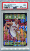 Vince Carter 2002 - 2003 Topps Chrome Coast To Coast Refractor Card #CC6 PSA Graded 9