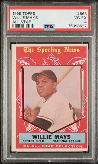 Willie Mays 1959 Topps All Star Card #563 (PSA 4)