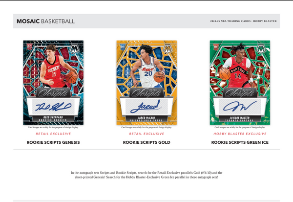 2024-25 Panini Mosaic Basketball Hobby Blaster Box (1 Blaster Exclusive Green Ice Prizm)
