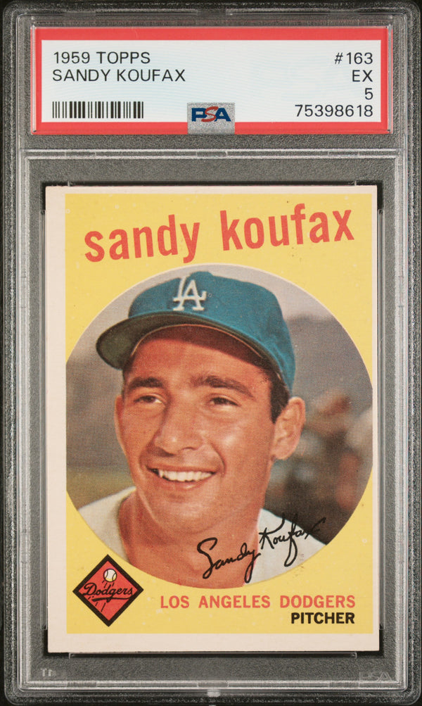 Sandy Koufax 1959 Topps Card #163 (PSA 5)