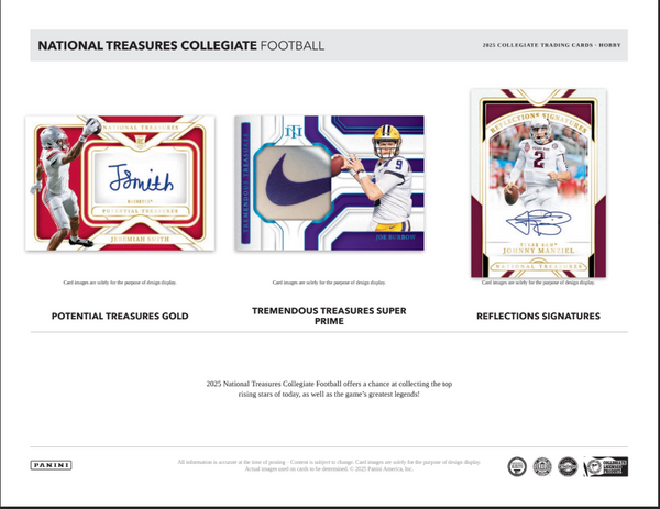 2025 Panini National Treasures Collegiate Football Hobby Box