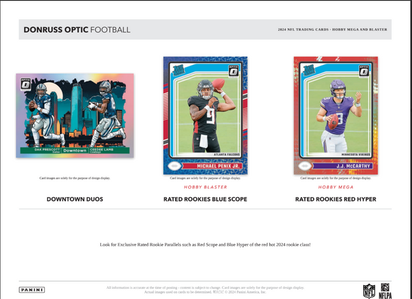 2024 Panini Donruss Optic NFL Hobby Mega Box (Exclusive Red Hyper Parallels)