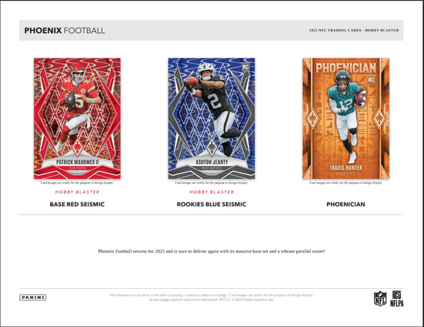 2025 Phoenix Football Hobby Blaster Box (4 Blaster Exclusive Seismic Parallels!)