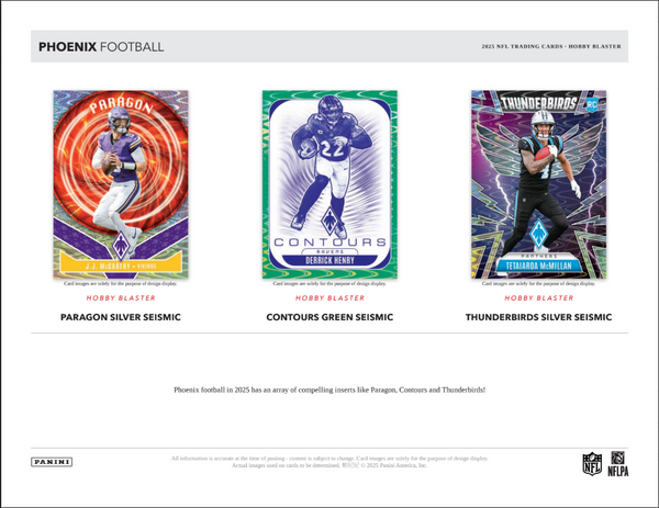 2025 Phoenix Football Hobby Blaster Box (4 Blaster Exclusive Seismic Parallels!)