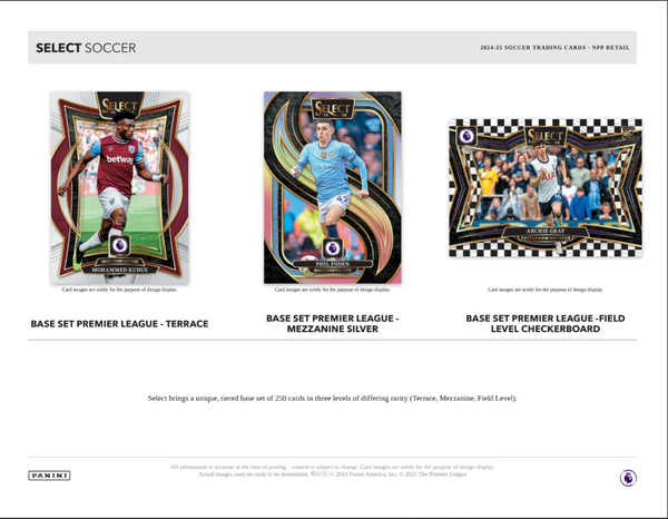 2024-25 Panini Select Premier League EPL Soccer Blaster Box (Exclusive Purple,Gold,Pink Mojo)