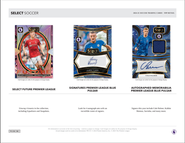 2024-25 Panini Select Premier League EPL Soccer Blaster Box (Exclusive Purple,Gold,Pink Mojo)