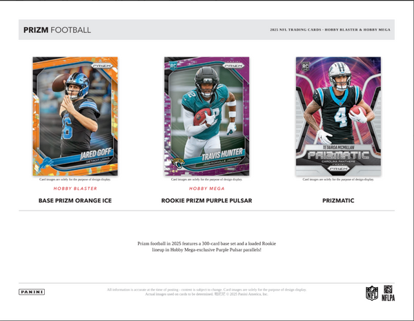 2025 Panini Prizm Football Hobby Blaster Box (Exclusive Orange Ice Prizms)