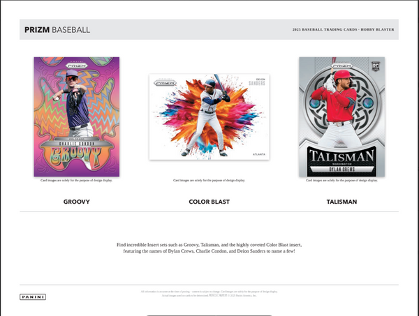 2025 Panini Prizm Baseball 6-Pack Hobby Blaster Box (Blaster Exclusive Red Ice Prizms!)