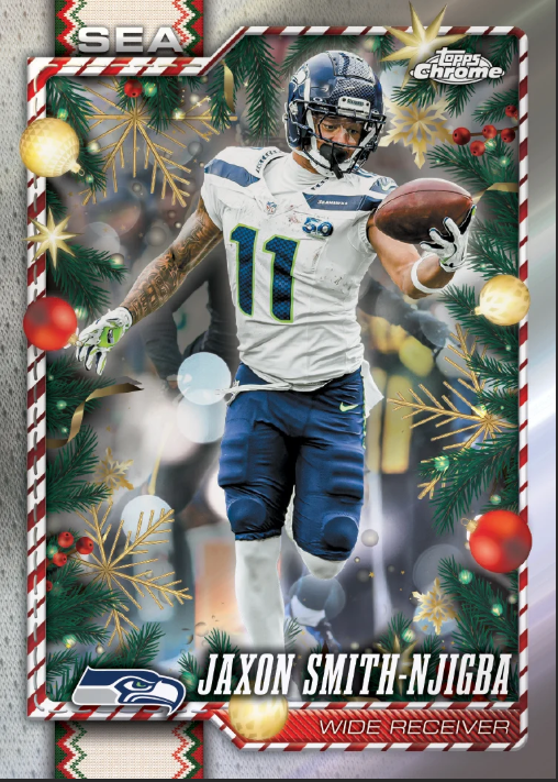 2026 Topps Holiday Football Mega Box (Holiday Exclusive Sparkle Parallels)