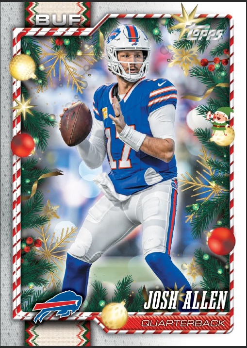 2026 Topps Holiday Football Mega Box (Holiday Exclusive Sparkle Parallels)