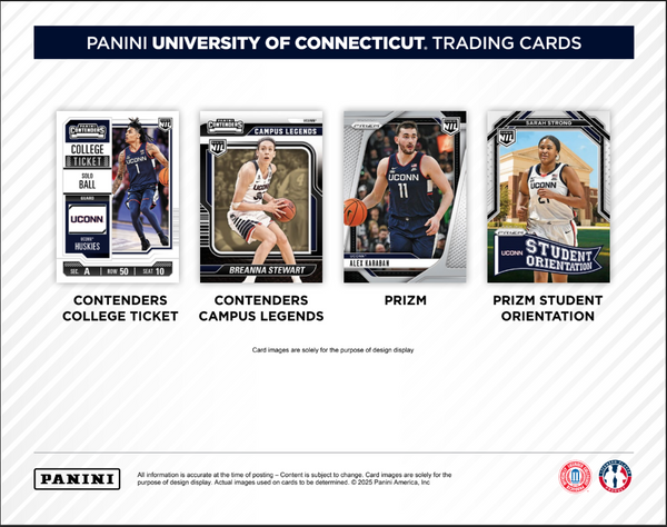 2024-25 Panini UConn Collegiate Basketball Blaster Box (Exclusive Red White & Blue Parallels