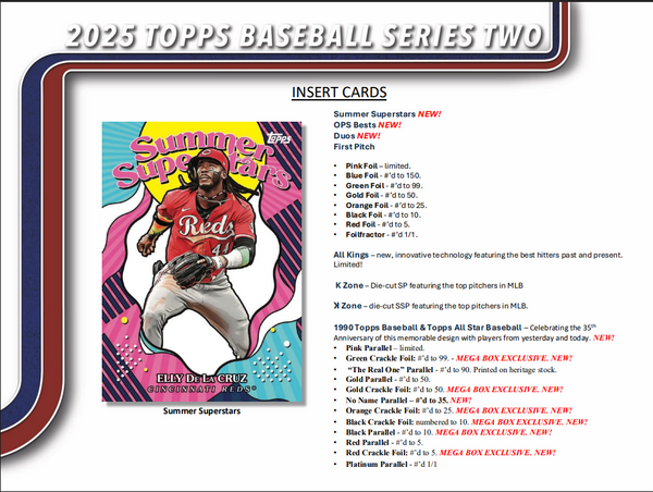 2025 Topps Series 2 Baseball Blaster Box (Exclusive Holiday Base Card Variations)