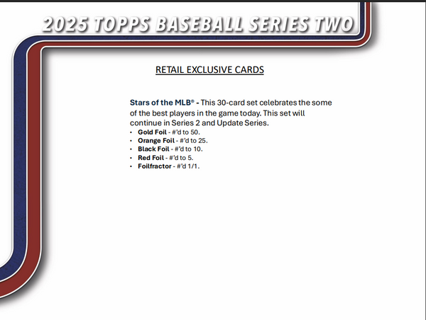 2025 Topps Series 2 Baseball Blaster Box (Exclusive Holiday Base Card Variations)