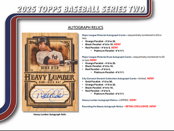 2025 Topps Series 2 Baseball Blaster Box (Exclusive Holiday Base Card Variations)