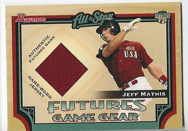 Jeff Mathis 2005 Bowman Futures Game Gear #FGG-JM Game-Worn Jersey Card
