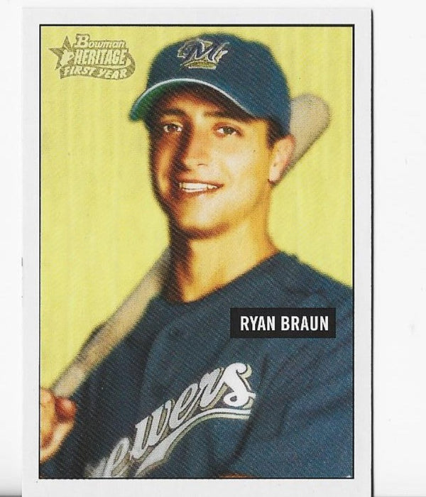 Ryan Braun 2005 Topps #341 Bowman Heritage First Year Card