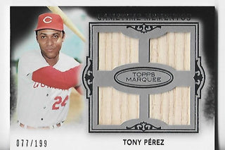 Tony Perez 2011 Topps Gametime Mementos #GMQR-15 (077/199) Relic Card