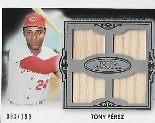 Tony Perez 2011 Topps Gametime Mementos #GMQR-15 (093/199) Relic Card
