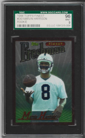 Marvin Harrison 1996 Topps Finest Rookie Card (SGC Mint 9) #243