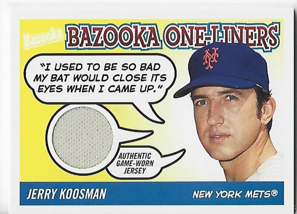Jerry Koosman 2004 Topps Bazooka One-Liners #BOL-JK Game-Worn Jersey Card