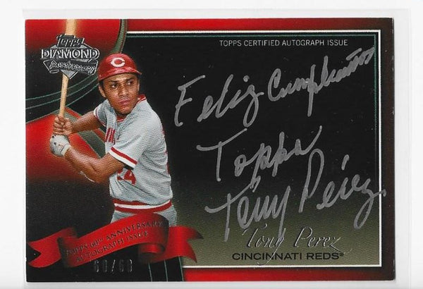 Tony Perez 2011 Topps Diamond Anniversary #60A-TP Autographed Card