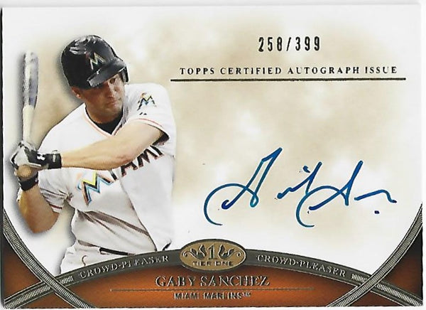 Gaby Sanchez 2012 Tier One Autographed Card #258/399