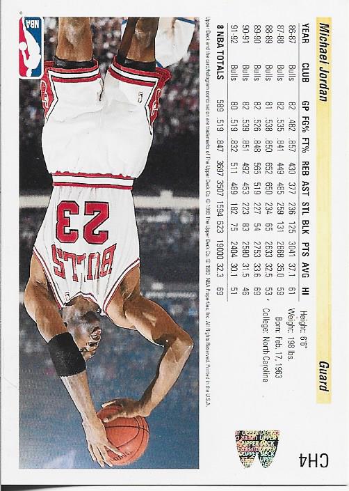 Michael Jordan 1993 Upper Deck Card #CH4