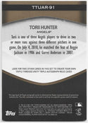 Torii Hunter 2011 Topps Triple Threads Game-Used Memorabilia/Autographed Card #11/25
