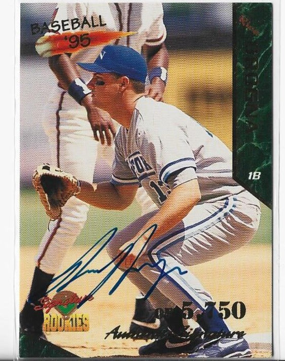 Rico Brogna 1995 Signature Rookies #10 Autograph Card